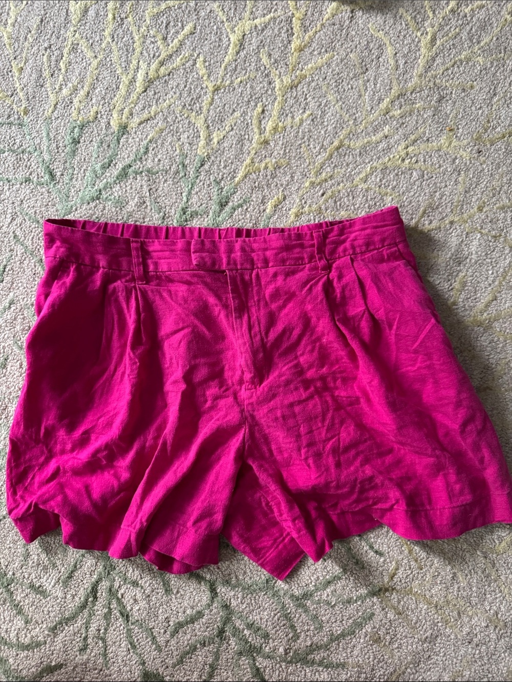 A new day linen hot pink Bermuda shorts 14